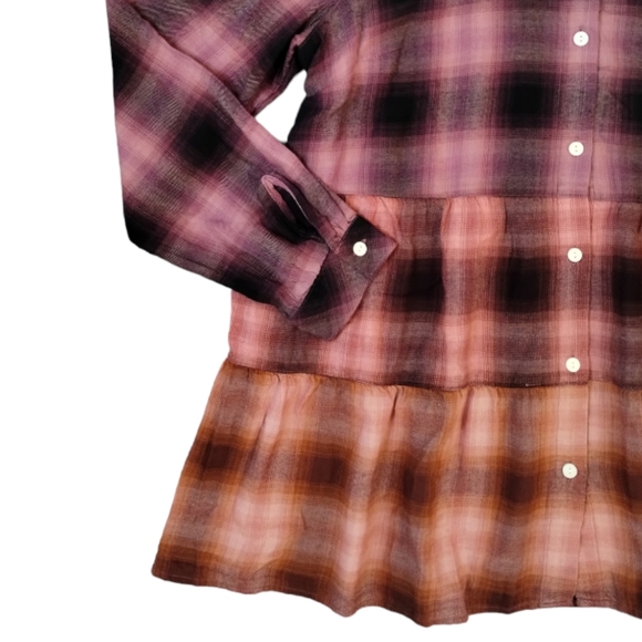 J. jill Y2K Plaid Tunic Babydoll Top - Picture 4 of 9